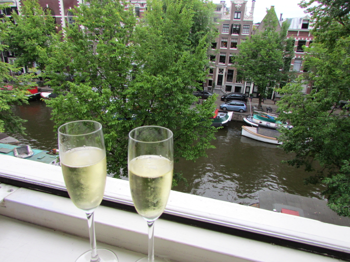 Champagne in Amsterdam
